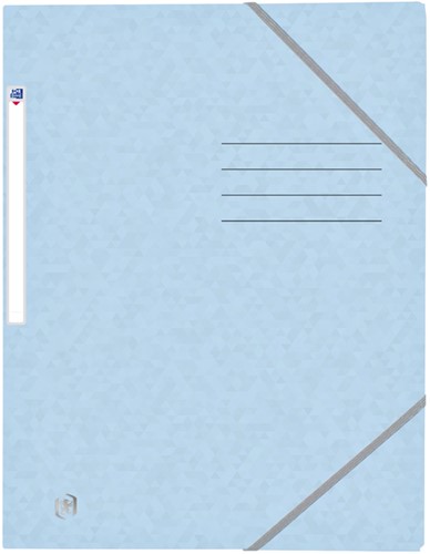Elastomap Oxford Top File+ A4 3 kleppen 390gr pastel blauw