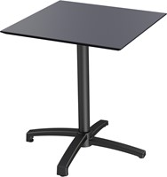 VEBA X Cross terrasstafel 70x70 cm vierkant - Zwart - Zwart