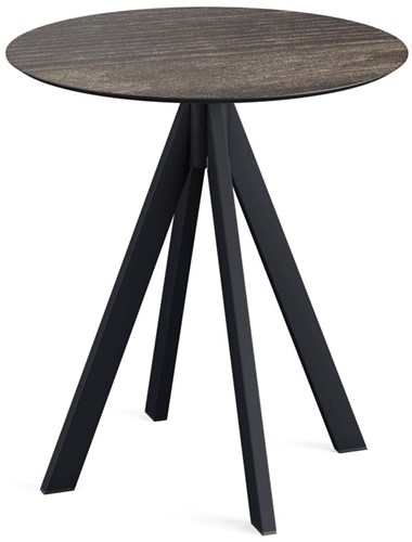 VEBA Infinity terrastafel Ø70 cm (rond) - Riverwashed wood - Zwart