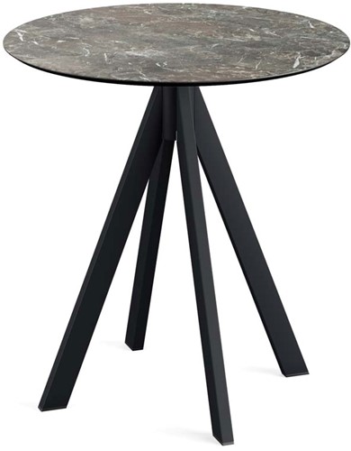 VEBA Infinity terrastafel Ø70 cm (rond) - Galaxy Marble - Zwart