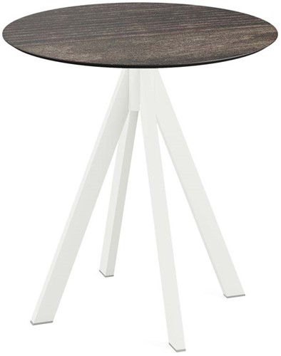 VEBA Infinity terrastafel Ø70 cm (rond) - Riverwashed wood - Wit