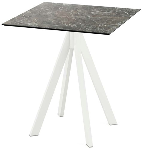 VEBA Infinity terrastafel 70x70cm (vierkant) - Galaxy Marble - Wit