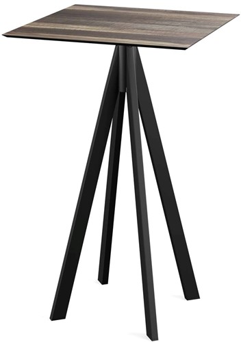 VEBA Infinity statafel 70x70cm (vierkant) - Tropical wood - Zwart