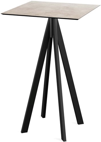 VEBA Infinity statafel 70x70cm (vierkant) - Moonstone - Zwart
