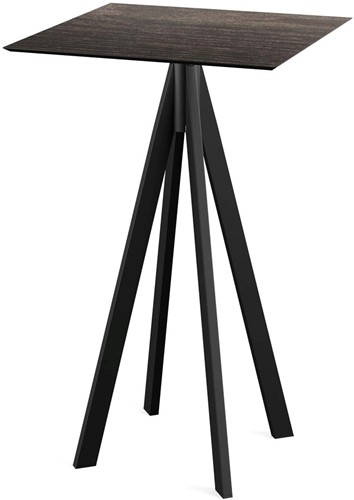 VEBA Infinity statafel 70x70cm (vierkant) - Riverwashed wood - Zwart