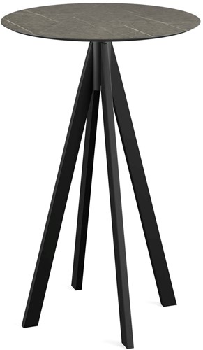 VEBA Infinity statafel Ø70 cm (rond) - Midnigt Marble - Zwart