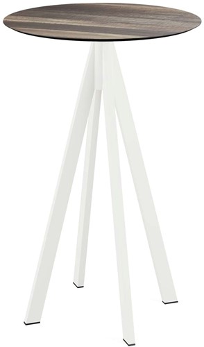 VEBA Infinity statafel Ø70 cm (rond) - Tropical wood - Wit