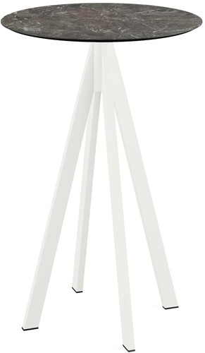 VEBA Infinity statafel Ø70 cm (rond) - Galaxy Marble - Wit