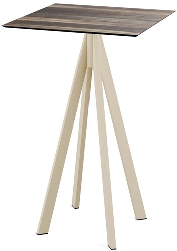 VEBA Infinity statafel 70x70cm (vierkant) - Tropical wood - Zand