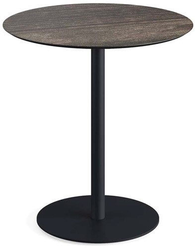 VEBA Urban terrastafel Ø70 cm (rond) - Riverwashed wood - Zwart