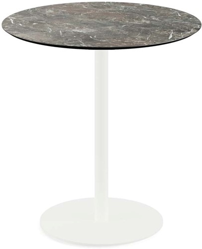 VEBA Urban terrastafel Ø70 cm (rond) - Galaxy Marble - Wit