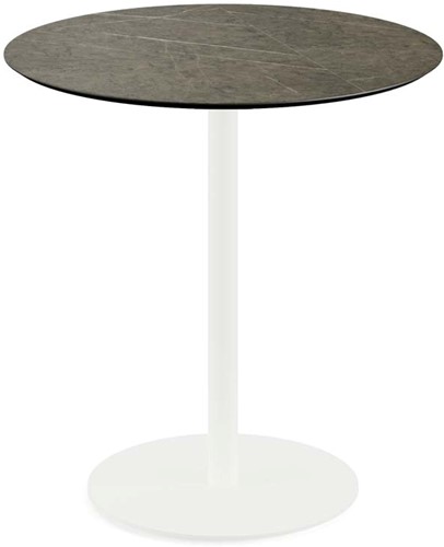 VEBA Urban terrastafel Ø70 cm (rond) - Midnigt Marble - Wit