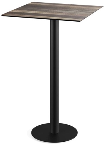 VEBA Urban statafel 70x70cm (vierkant) - Tropical wood - Zwart