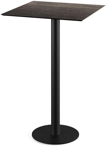 VEBA Urban statafel 70x70cm (vierkant) - Riverwashed wood - Zwart