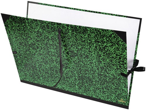 Tekenmap Canson 52x72cm kleur groen annonay sluiting met linten