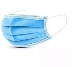 MONDKAPJE BUDGET 3 LAAGS BLAUW