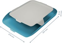 Brievenbak Leitz Cosy met desk organiser blauw-3