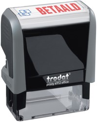 Tekststempel Trodat Printy 4912 betaald blauw rood