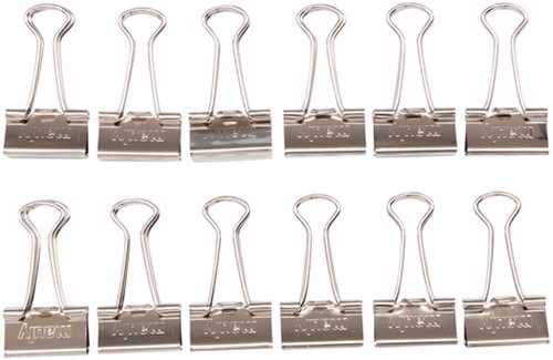 Papierklem MAUL 215 foldback 19mm capaciteit 7mm zilver 12 stuks-6