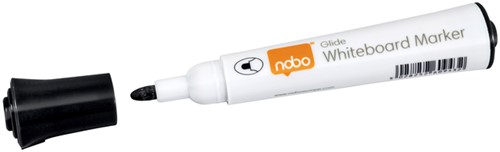 Whiteboardmarker Nobo Glide rond zwart 2mm-3