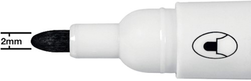 Whiteboardmarker Nobo Glide rond zwart 2mm-1