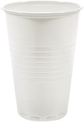 Wegwerkbeker IEZZY 180ml 70 mm plastic wit