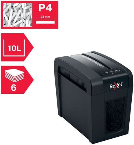 Papiervernietiger Rexel Secure X6-SL snippers 4x40mm-18