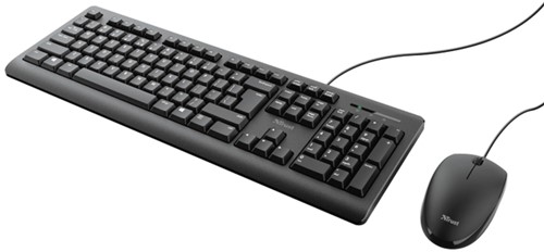 Toetsenbord Trust Primo + muis QWERTY zwart-1