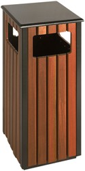 Afvalbak Vepa Bins voor buiten 36l zwart/houtlook