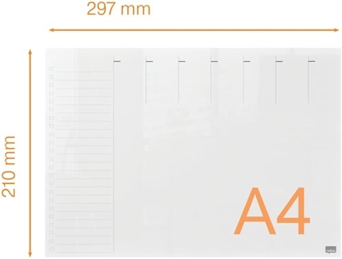 Weekplanner Nobo transparant acryl A4-2