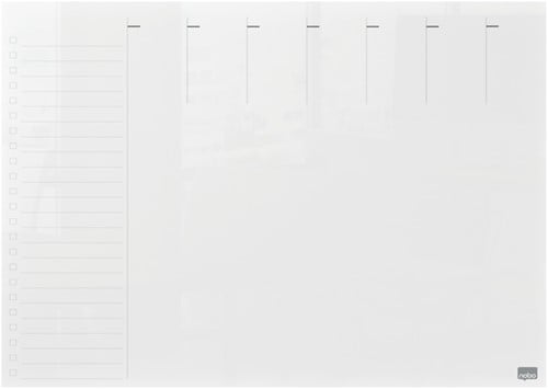 Weekplanner Nobo transparant acryl A4