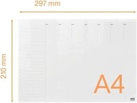 Weekplanner Nobo transparant acryl A4-4