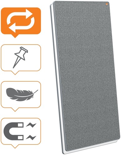 Draagbaar whiteboard en memobord Nobo Move & Meet 1800x900mm-1