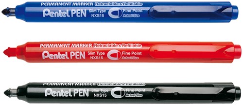 Viltstift Pentel NXS15 1mm rood-3