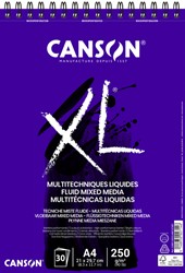 Tekenblok Canson XL Fluid Mixed Media A4 30vel 250gr