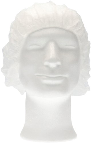 Haarnet CMT bouffant non-woven L 53cm PP wit 100 stuks