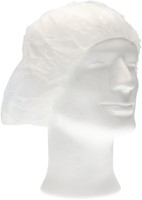 Haarnet CMT bouffant non-woven L 53cm PP wit 100 stuks-2