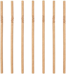 Drinkrietje IEZZY karton buigbaar 6x240mm 100% fair 200 stuks bruin