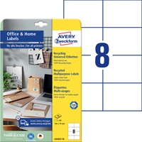 Etiket Avery LR3427-10 105x74 mm recycled wit 80 stuks-3