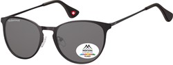 Zonnebril Montana met smoke gepolariseerd rond glas en metalen pootje zwart
