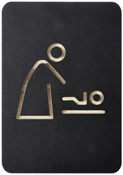Pictogram Europel baby zwart