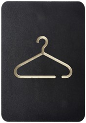 Pictogram Europel Garderobe zwart