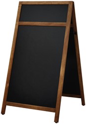 Krijt stoepbord Europel 660x1280mm met top natuur