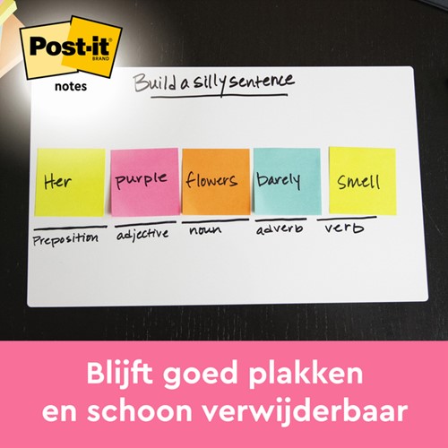 Memoblok 3M Post-it 655 76x127mm Energetic Colours 6 stuks-2