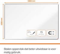 Whiteboard Nobo Premium Plus 120x180cm staal-2