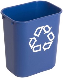 Papierbak Rubbermaid recycling klein 12liter blauw