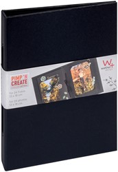 Fotoalbum walther design mini 24 foto's 13x18cm verticaal zwart