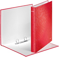Ringband Leitz WOW A4 maxi 2-rings D-mechaniek 40mm rood