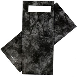Bestekzakje IEZZY 190x85mm zwart gemarmerd met wit servet 500st