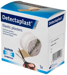 Elastische pleister Detectaplast bruin op rol 6cmx5m
